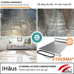 ETHERMA Laminotherm - Hệ thống sưởi sàn chuyên dụng cho sàn gỗ & laminate (siêu mỏng 1.3mm)