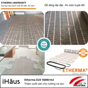 ETHERMA DS 24 - Hệ thống sưởi sàn điện điện áp thấp (24V) – an toàn tuyệt đối cho khu vực ẩm ướt